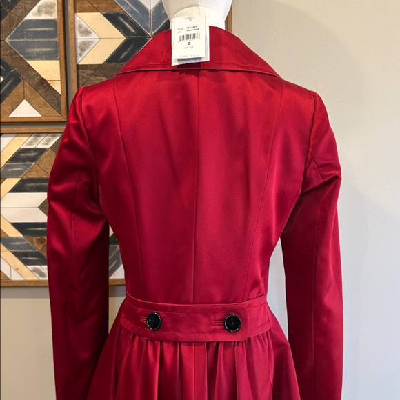 Vintage Ralph Lauren Collection Red Silk Flared A-Line Princess Coat size 8 NWT - Picture 7 of 16